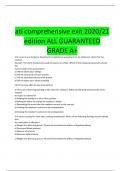 ati comprehensive exit 2020/21 edition ALL GUARANTEED GRADE A+ 