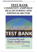 Test Bank For Community and Public Health Nursing 10th Edition Rector All Chapters (1-30) | Complete Guide
