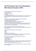 CP-FS Practice Test 7,8,10 Questions With Solved Answers 100%