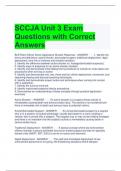 SCCJA Unit 3 Exam Questions with Correct Answers
