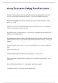 Army Explosive Safety Familiarization exam 2023 with 100&percnt; correct answers