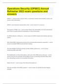 Operations Security &lpar;OPSEC&rpar; Annual Refresher 2023 exam questions and answers