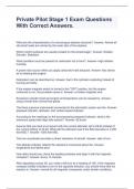 Private Pilot Stage 1 Exam Questions With Correct Answers&period;