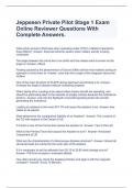 Jeppesen Private Pilot Stage 1 Exam Online Reviewer Questions With Complete Answers&period;
