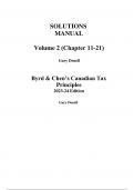Solutions Manual For Byrd & Chen's Canadian Tax Principles  (Volume 2) 1st Edition by Gary Donell, Clarence Byrd, Ida Chen (All Chapters, 100% Original Verified, A+ Grade)