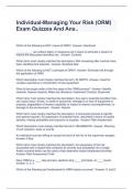 Individual-Managing Your Risk &lpar;ORM&rpar; Exam Quizzes And Ans&period;&period;