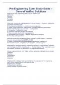 Pre-Engineering Exam Study Guide &ndash; General Verified Solutions