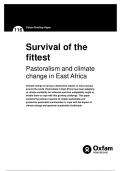 Survival of the fittest Pastoralism and climate change in East Africa