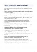 SKILLS USA HEALTH KNOWLEDGE BOWL EXAM QUESTIONS WITH WELL VERIFIED ANSWERS COMBINED PACKAGE BUNDLE LATEST EDITION A&plus; GRADED