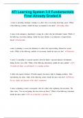 ATI Learning System 3&period;0 Fundamentals Final Already Graded A