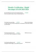 Mendix Certification - Rapid Developer EXAM 2023/2024
