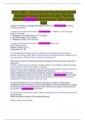 WGU D307 - Educational Psychology Exam Updated Version Questions and Verified Correct Answers Guaranteed 100&percnt; Score Rate