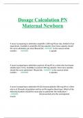 Exam &lpar;elaborations&rpar; ATI Dosage Calculation PN Maternal Newborn 