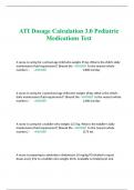 Exam (elaborations) ATI Dosage Calculation 3.0 Pediatric Medications PROCTORED EXAM 2023/2024  