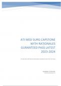ATI MED SURG CAPSTONE WITH RATIONALES GURANTEED PASS LATEST 2023-2024