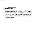  Test Bank for Maternity & Women&rsquo;s Health Care 12th Edition by Lowdermilk