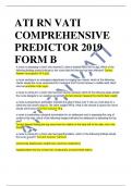 ATI RN VATI  COMPREHENSIVE  PREDICTOR 2019  FORM B A nurse is assessing a client who received 2 units of packed RBCs 48 hrs ago&period; Which of the followingfindings should indicate to the nurse that the therapy has been effective&quest; Correct Answer hemoglobin 14&period;