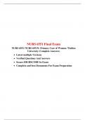 NURS 6551 Final Exam (Version 4) / NURS 6551N Final Exam , Course NURS 6551 / NURS6551 Primary Care of Women, Walden University