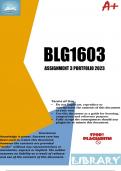 BLG1603 Assignment 3 (DETAILED ANSWERS PORTFOLIO) 2023 (313615) - DUE 15 September 2023, 11:00 PM