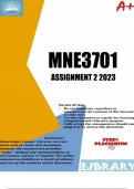 MNE3701 Assignment 2 (DETAILED ANSWERS) 2023 - DUE 15 September, 2023 @23h00. 