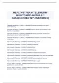 HEALTHSTREAM TELEMETRY  MONITORING MODULE 1  EXAM(CORRECTLY ANSWERED)