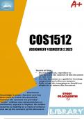 COS1512 Assignment 4 Semester 2 2023