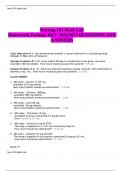 Nursing 101 Math Lab Homework Package KEY 2022/2023 QUESTIONS AND  ANSWERS