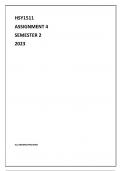HSY1511 ASSIGNMENT 4 SEMESTER 2 2023