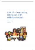 PART TWO Unit 12 - Supporting Individuals with Additional Needs  