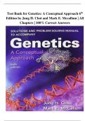 Test Bank for Genetics: A Conceptual Approach 6 th Edition by Jung H. Choi and Mark E. Mccallum | All Chapters | 100% Correct Answers