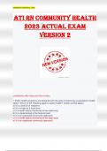 ATI RN Community Health 2023 ACTUAL EXAM VERSION 2