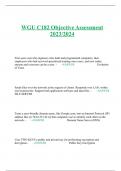 WGU C182 Objective Assessment 2023/2024