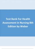 Test Bank For Health Assessment in Nursing 8th Edition by Weber