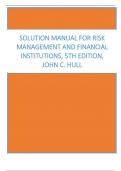 Complete Solution Manual for Risk Management and Financial Institutions, 5th Edition, John C. Hull All Chapters