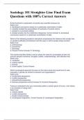 Sociology 101 Straighter Line Final Exam Questions with 100&percnt; Correct Answers 