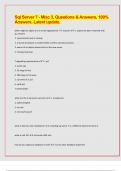 Sql Server 7 - Misc 3&comma; Questions & Answers&comma; 100&percnt; Answers&period; Latest update&period;