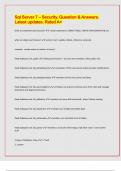 Sql Server 7 &ndash; Security&period; Question & Answers&period; Latest updates&period; Rated A&plus;
