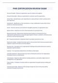 PHR CERTIFICATION REVIEW EXAM