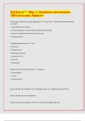 Sql Server 7 - Misc 3&comma; Questions and answers&period; 100&percnt; Accurate&period; Rated A&plus;