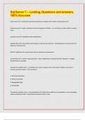Sql Server 7 &ndash; Locking&comma; Questions and answers&comma; 100&percnt; Accurare