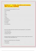 Sql Server 7 &ndash; Profiler&comma; Questions and answers&comma; 100&percnt; accurate&comma; VERIFIED&period;