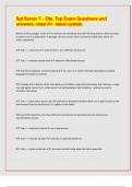 Sql Server 7 &ndash; Dts&comma; Top Exam Questions and answers&comma; rated A&plus;&period; latest update&period;