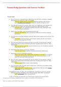 Trauma fisdap Questions And Answers Verified&period;