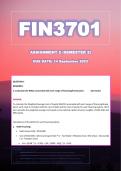 FIN3701 Assignment 2 &lpar;Semester 2&rpar;Answers  - Due&colon; 14 September 2023