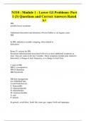 N310 - Module 1 - Lower GI Problems: Part 1 (3) Questions and Correct Answers Rated A+