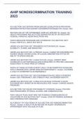 AHIP NONDISCRIMINATION TRAINING 2023