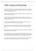 TEAS- Anatomy and Physiology exam 2023 with complete answers