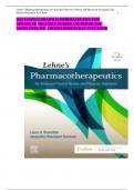 2023 LEHNE’S PHARMACOTHERAPEUTICS FOR ADVANCED PRACTICE NURSES AND PHYSICIAN ASSISTANTS 2ND EDITION ROSENTHAL TEST BANK