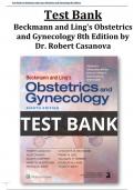 Test Bank For Beckmann and Ling's Obstetrics and Gynecology 8th Edition by Dr. Robert Casanova All Chapters (1-50) | A+ ULTIMATE GUIDE 2020
