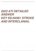2023 ATI DETAILED ANSWER KEY SS&period;N4581 STROKE AND INTERCLANIAL 